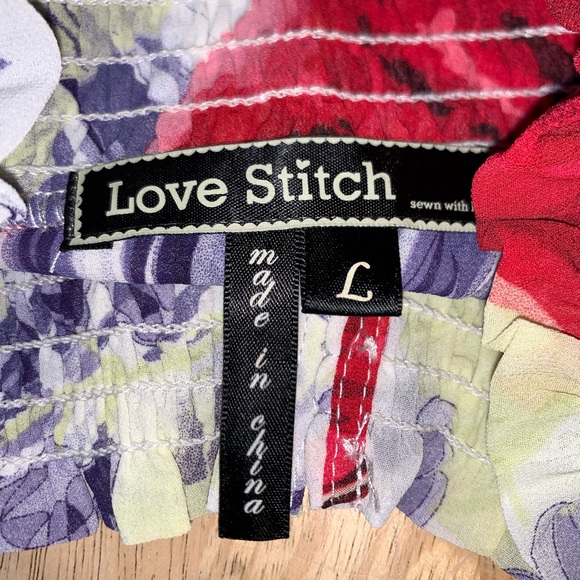 Love Stitch Button Up Floral Top - Picture 6 of 7